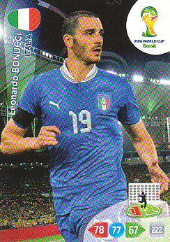 Leonardo Bonucci Italy Panini 2014 World Cup #211
